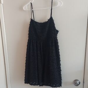Wild Fable Black Textured Dress